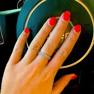 Rhinestone Rings- Set of 3, Size 8